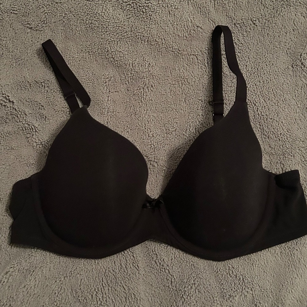 Ambrielle Organic Cotton Full Coverage Underwire Bra 36B Black RN93677